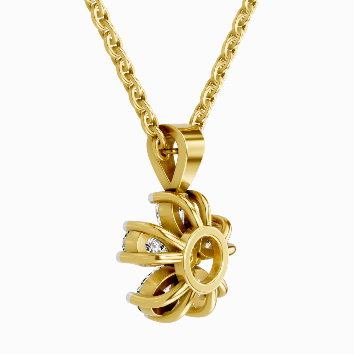 Radiant Pear Diamond Pendant