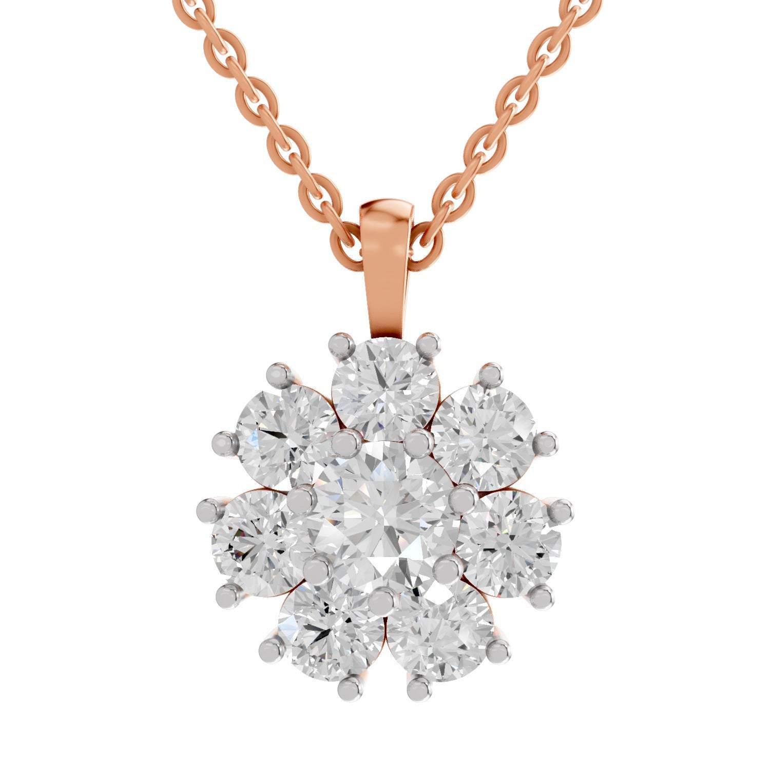 Resplendent Floral Diamond Pendant