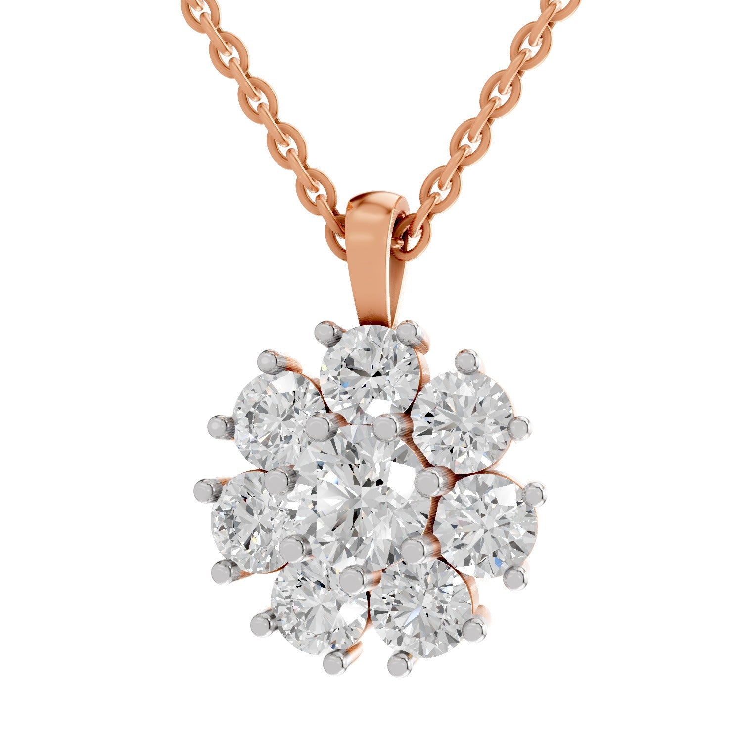 Resplendent Floral Diamond Pendant