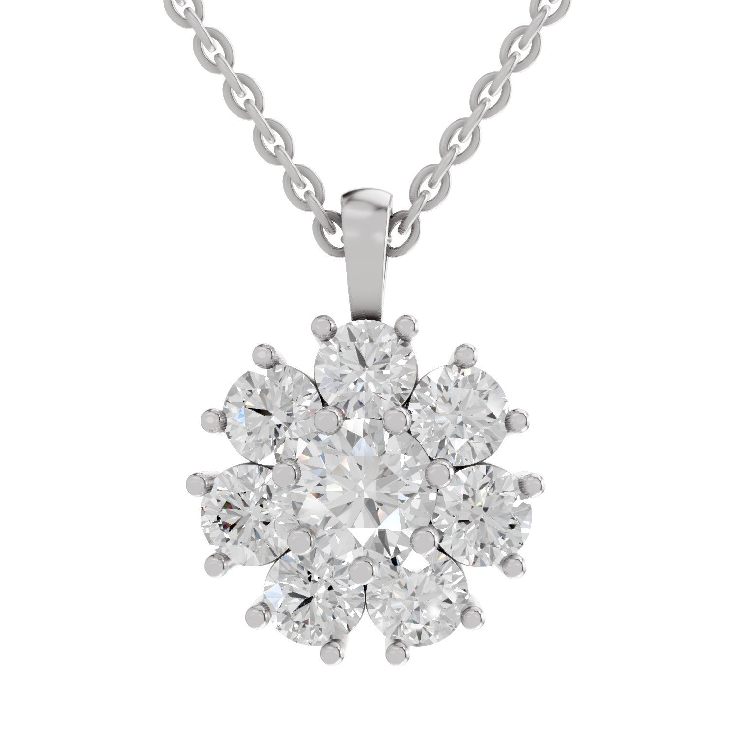 Resplendent Floral Diamond Pendant