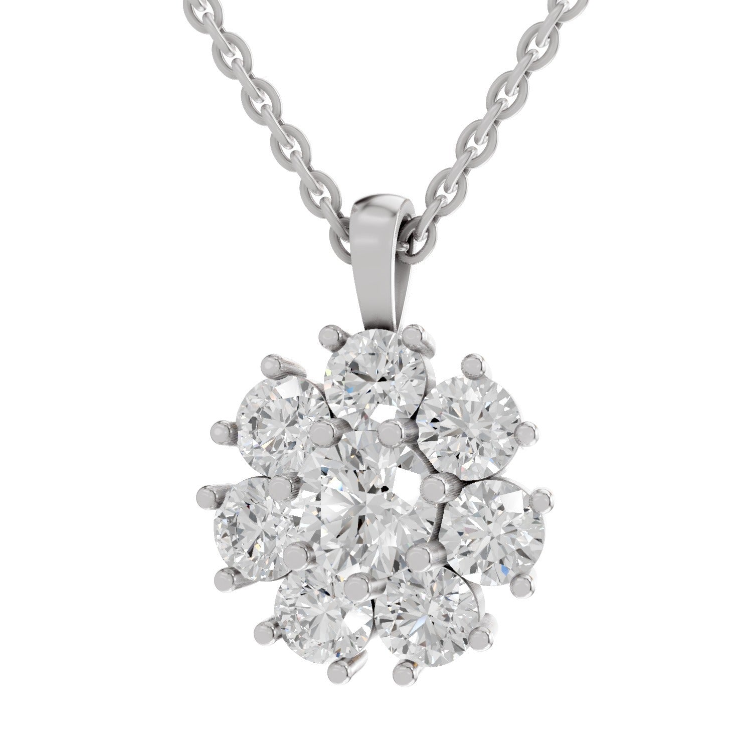 Resplendent Floral Diamond Pendant