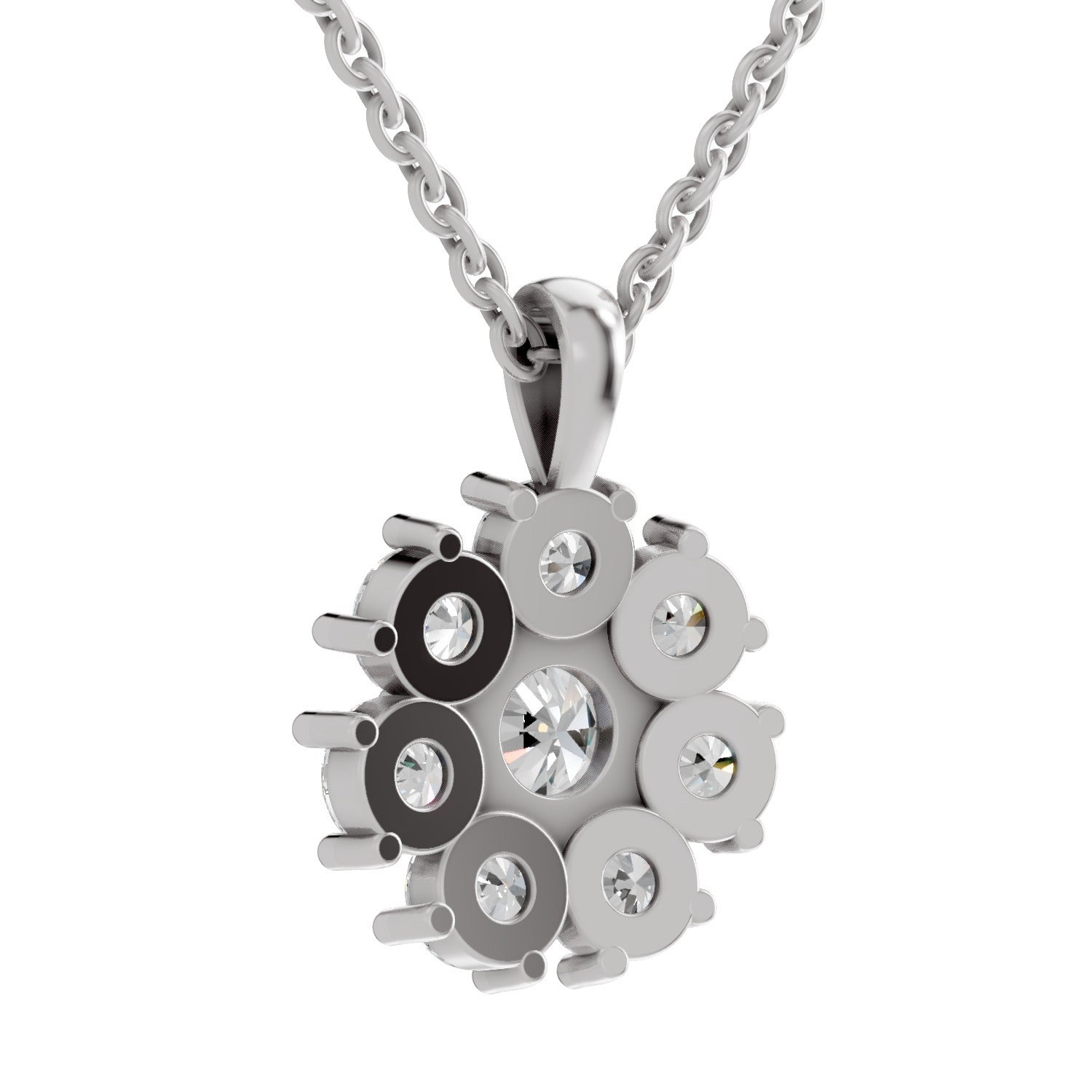 Resplendent Floral Diamond Pendant