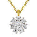 3.24 Carat Floral Diamond Pendant 14K - Rose Gold
