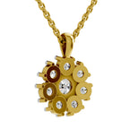 3.24 Carat Floral Diamond Pendant 14K - Rose Gold