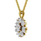 3.24 Carat Floral Diamond Pendant 14K - Rose Gold