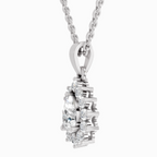 1.61 Carat Pear Halo Pendant 14K - White Gold