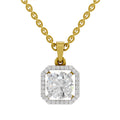 1.46 Carat Round Halo Pendant 14K - Rose Gold