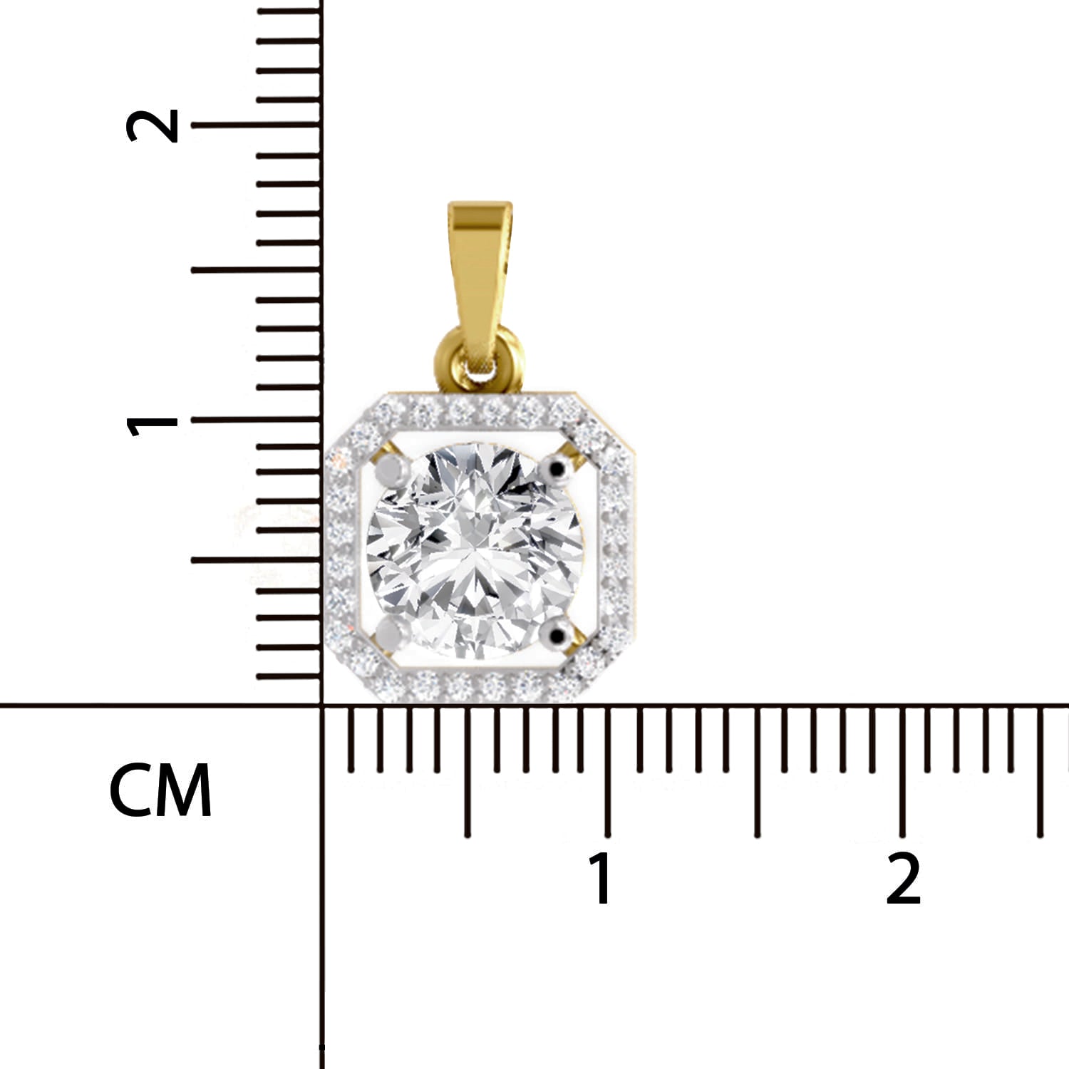 Celestial Round Halo Diamond Pendant