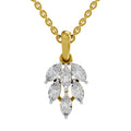 1 Carat Marquise Cut Diamond Leaf Cluster Pendant 14K - Rose Gold