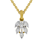 1 Carat Marquise Cut Diamond Leaf Cluster Pendant 14K - Rose Gold