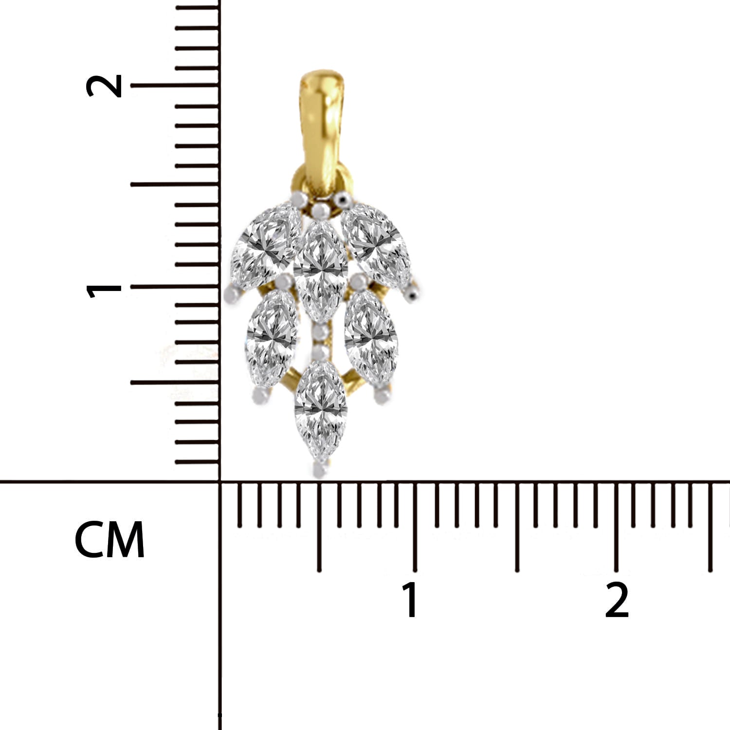 Radiant Marquise Leaf Diamond Pendant