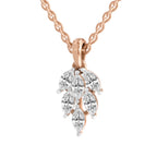 Radiant Marquise Leaf Diamond Pendant