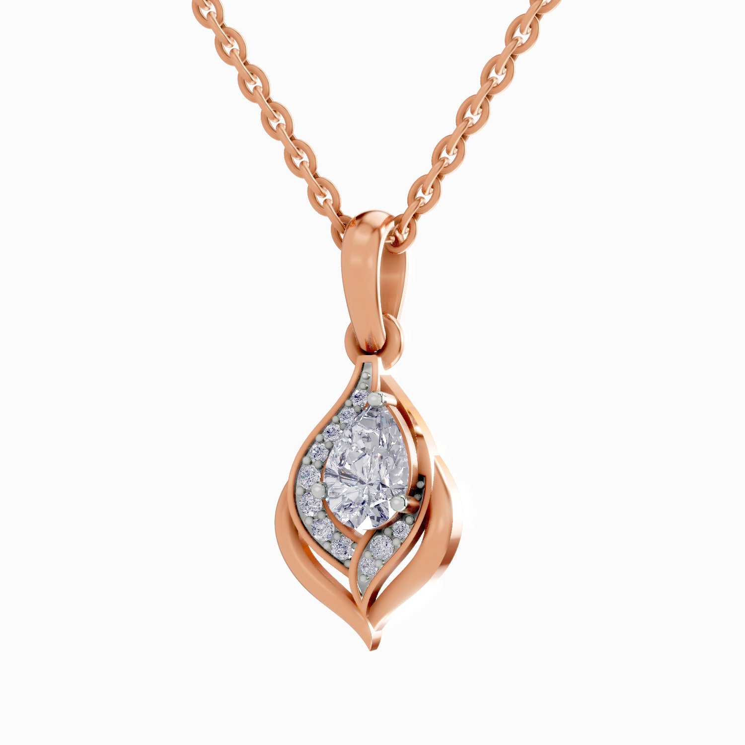 0.7 Carat Pear Shaped - Rose Gold