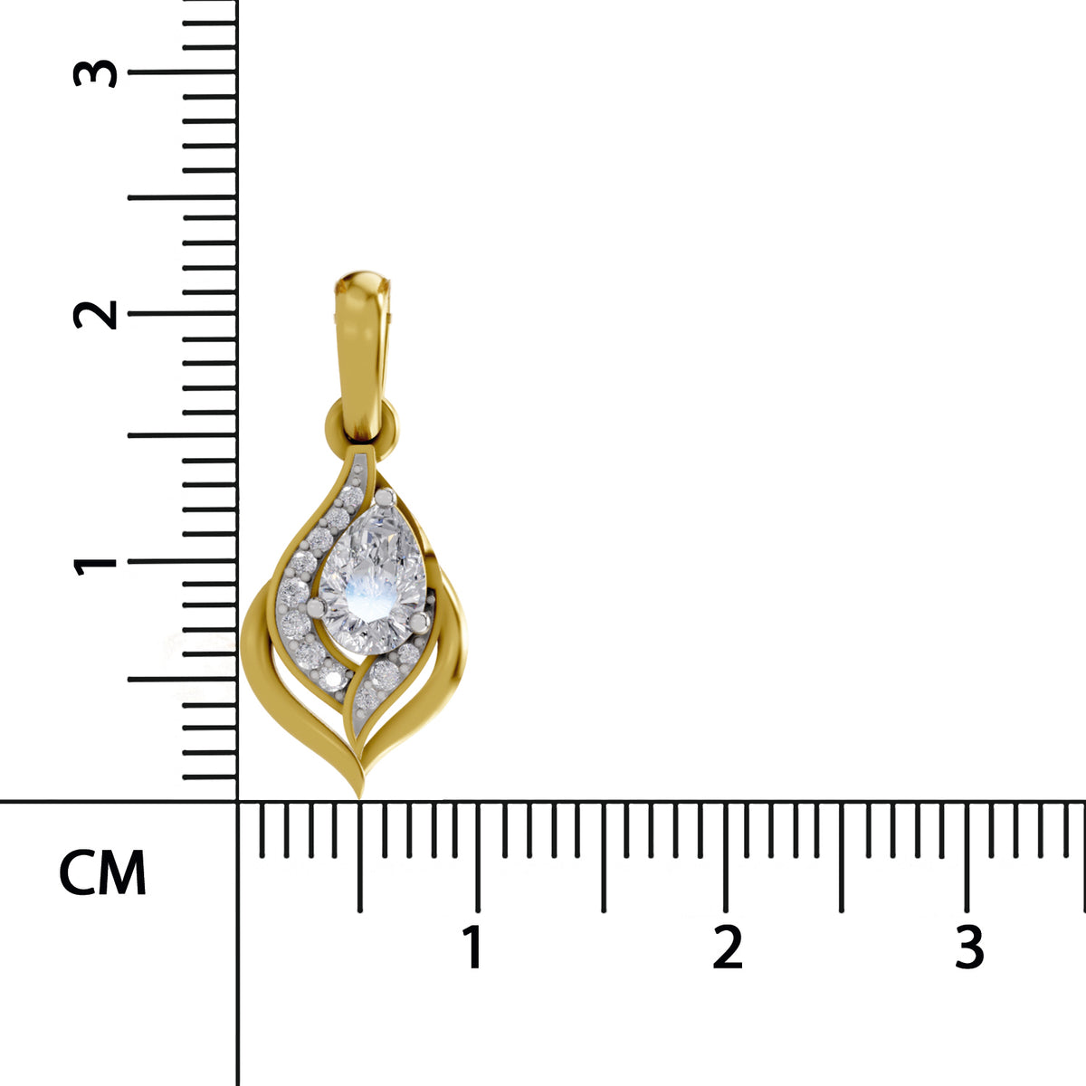 Elegant Pear Diamond Pendant