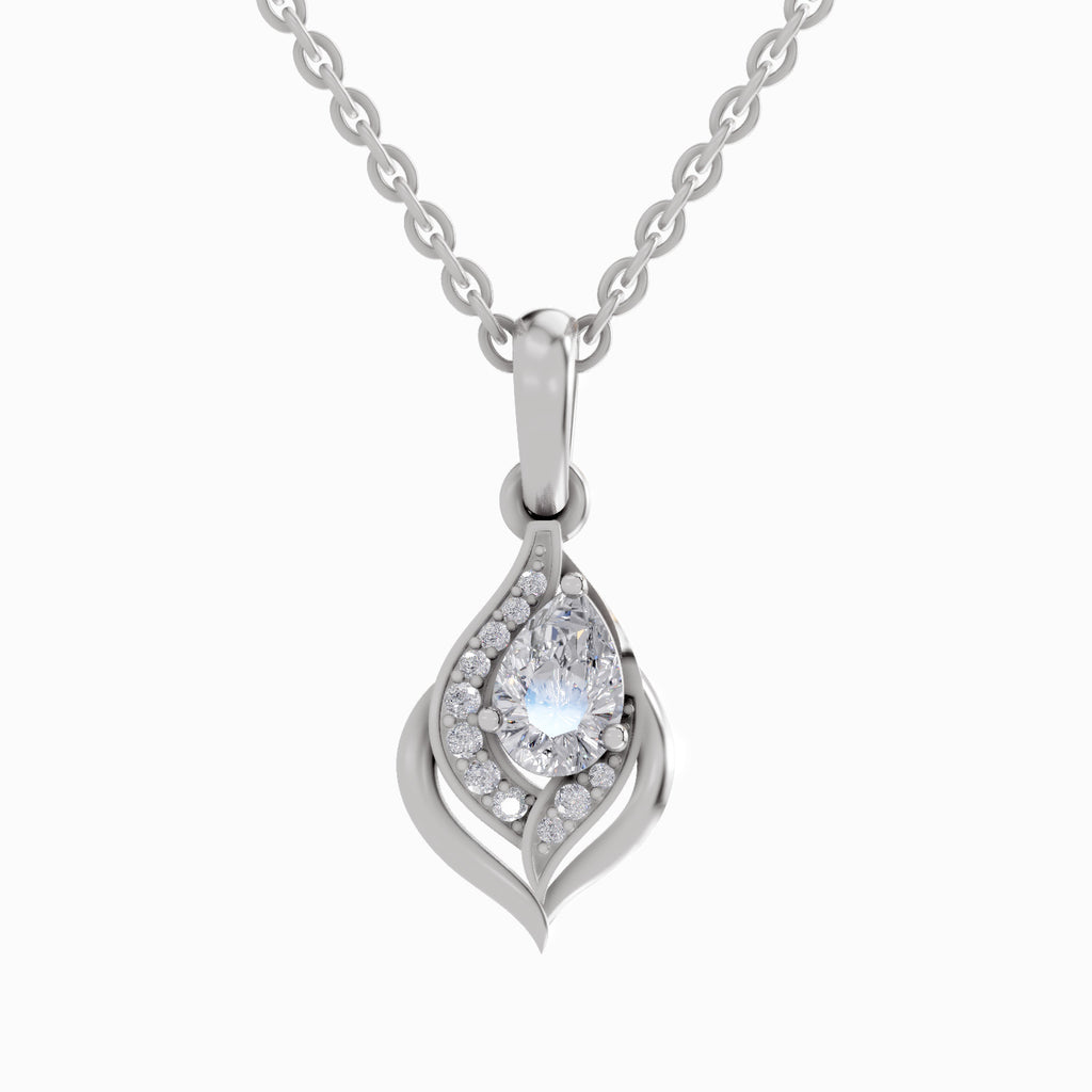 0.7 Carat Pear Shaped - White Gold
