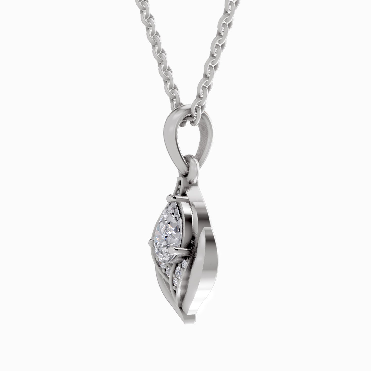 0.7 Carat Pear Shaped - White Gold