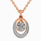 1.21 Carat Cluster Pendant 14K - Rose Gold