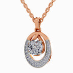 1.21 Carat Cluster Pendant 14K - Rose Gold