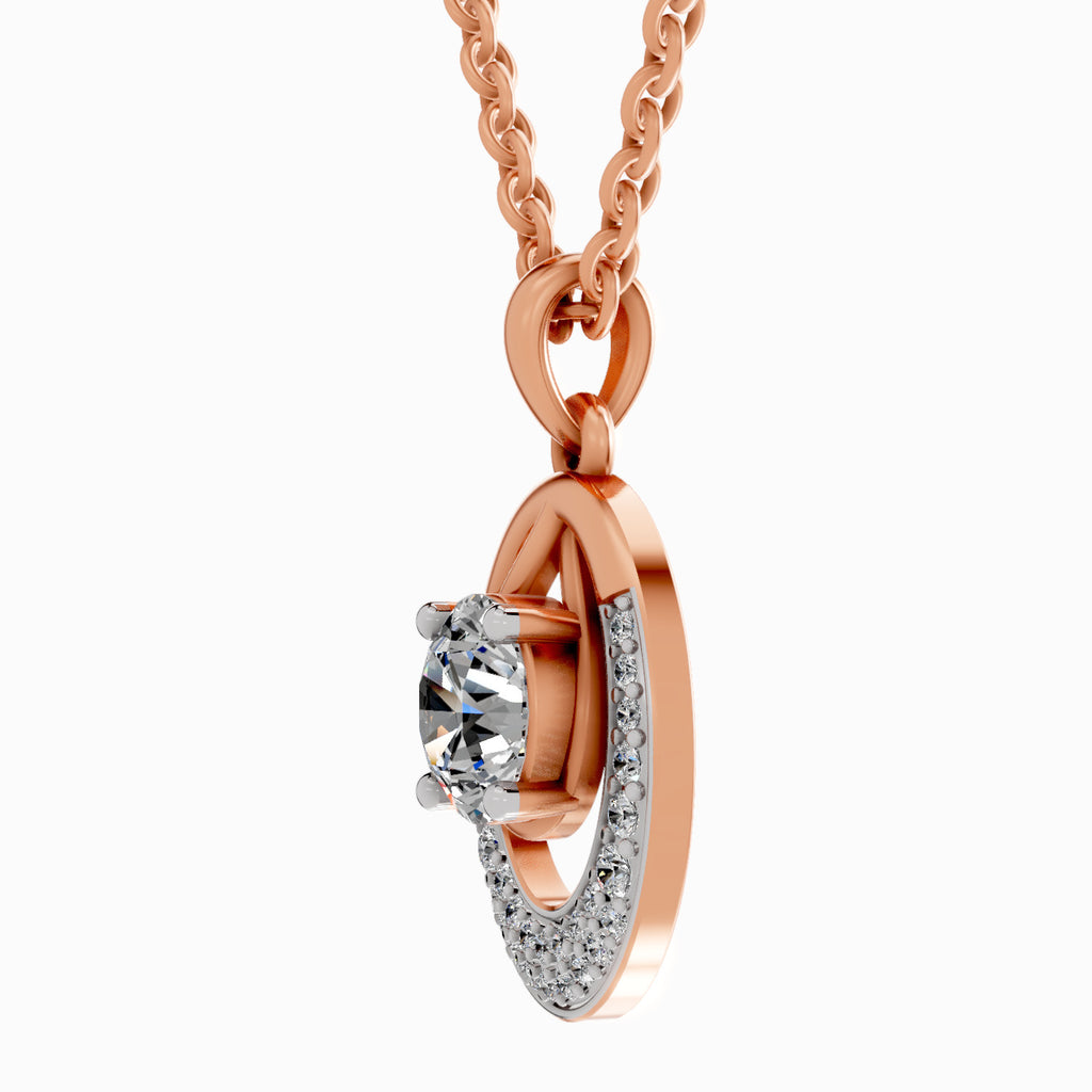 1.21 Carat Cluster Pendant 14K - Rose Gold