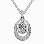 1.21 Carat Cluster Pendant 14K - White Gold