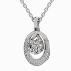 1.21 Carat Cluster Pendant 14K - White Gold