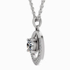 1.21 Carat Cluster Pendant 14K - White Gold