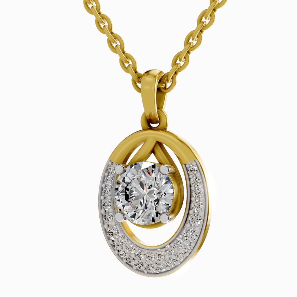 1.21 Carat Cluster Pendant 14K