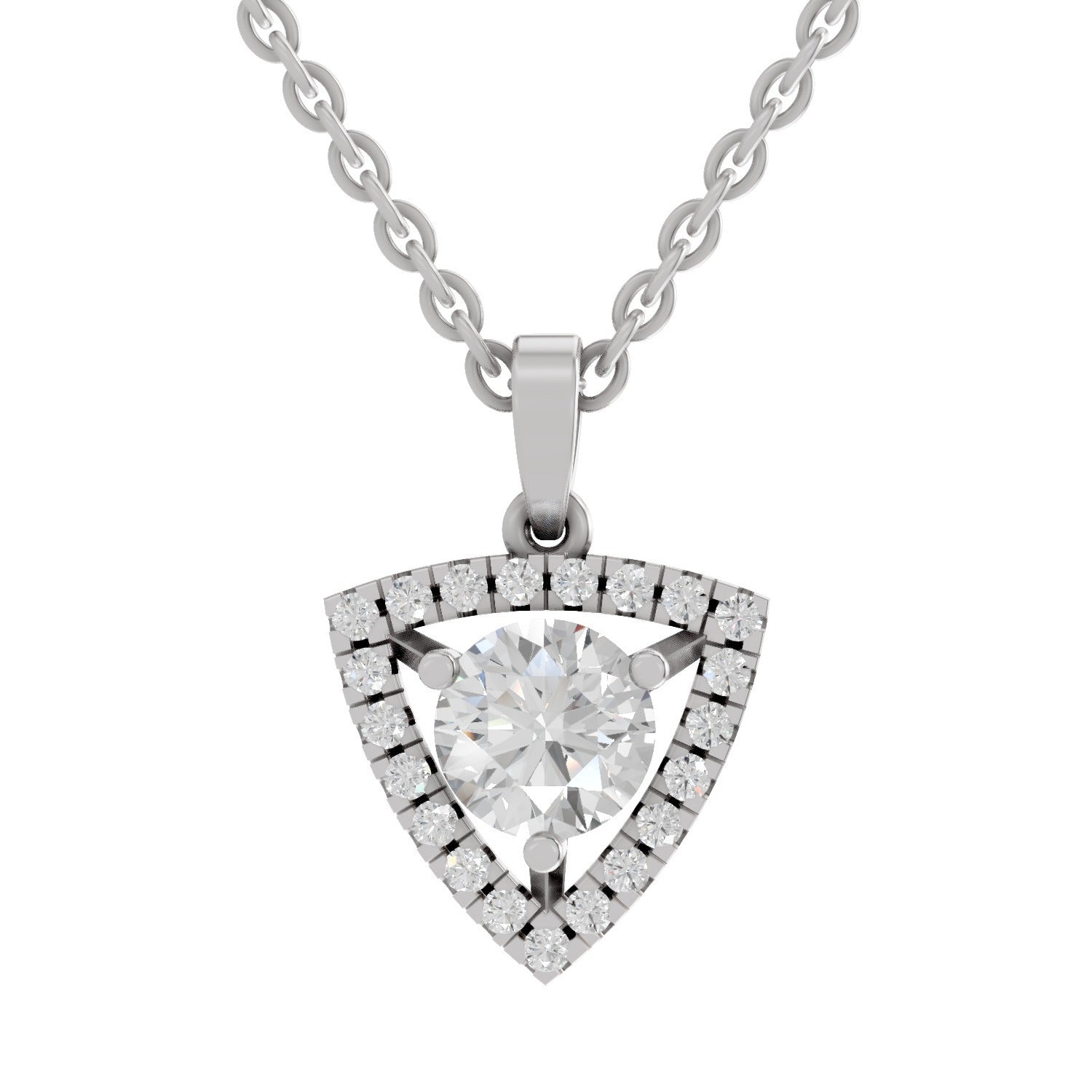 Pristine Halo Diamond Pendant