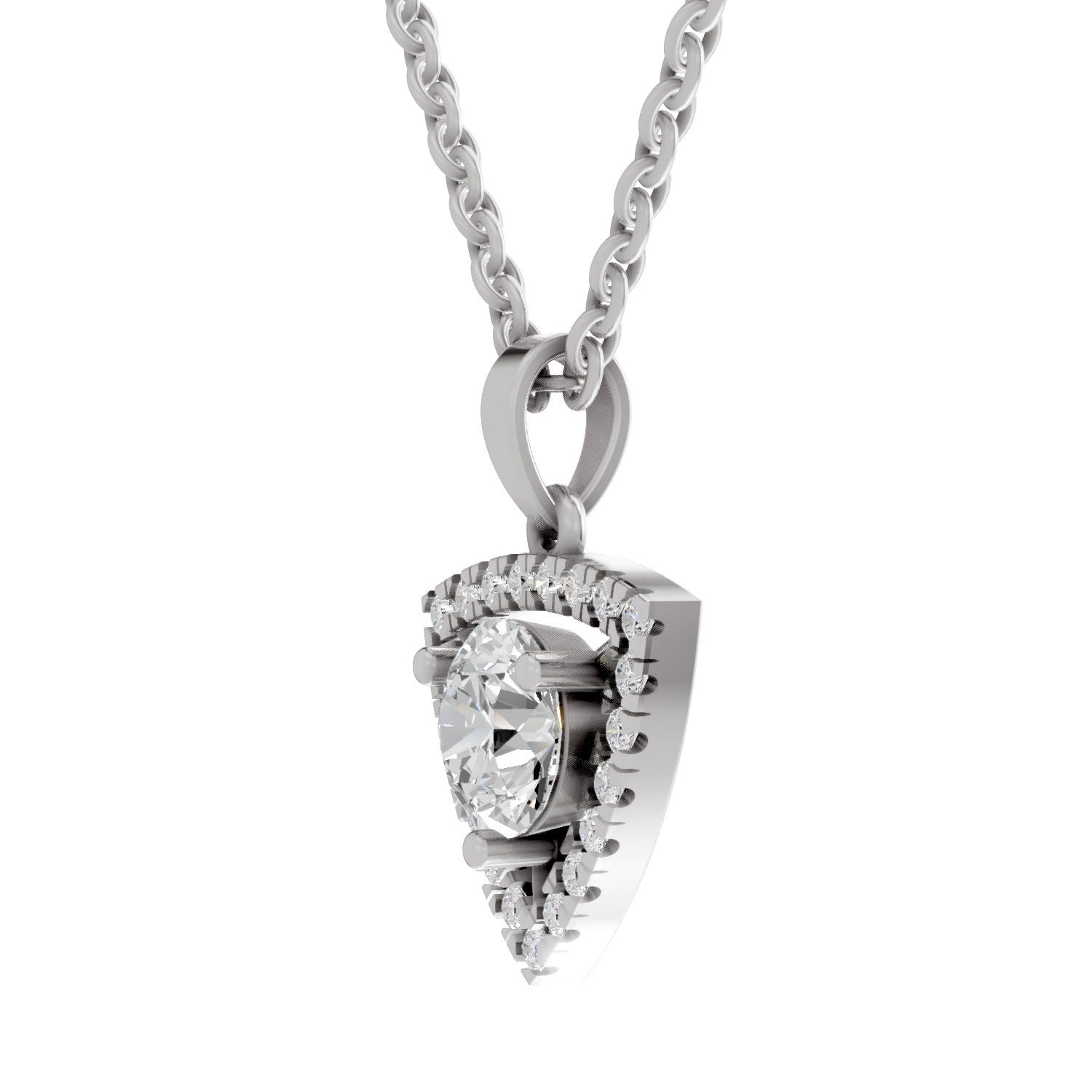 Pristine Halo Diamond Pendant