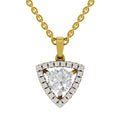 1.29 Carat Halo Diamond Pendant 14K - Rose Gold