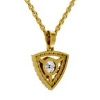 1.29 Carat Halo Diamond Pendant 14K - Rose Gold