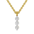 0.53 Carat Round Trinity Pendant 14K - Rose Gold