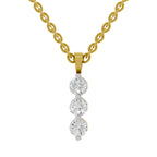 0.53 Carat Round Trinity Pendant 14K - Rose Gold