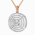 1.32 Carat Circle Shape Pendant 14K - Rose Gold
