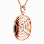 1.32 Carat Circle Shape Pendant 14K - Rose Gold