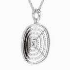 1.32 Carat Circle Shape Pendant 14K - White Gold