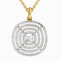 1.32 Carat Circle Shape Pendant 14K