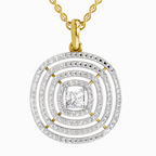 1.32 Carat Circle Shape Pendant 14K