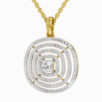 1.32 Carat Circle Shape Pendant 14K