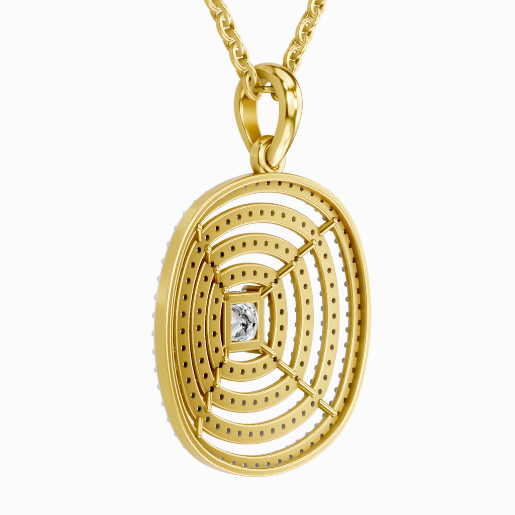 1.32 Carat Circle Shape Pendant 14K