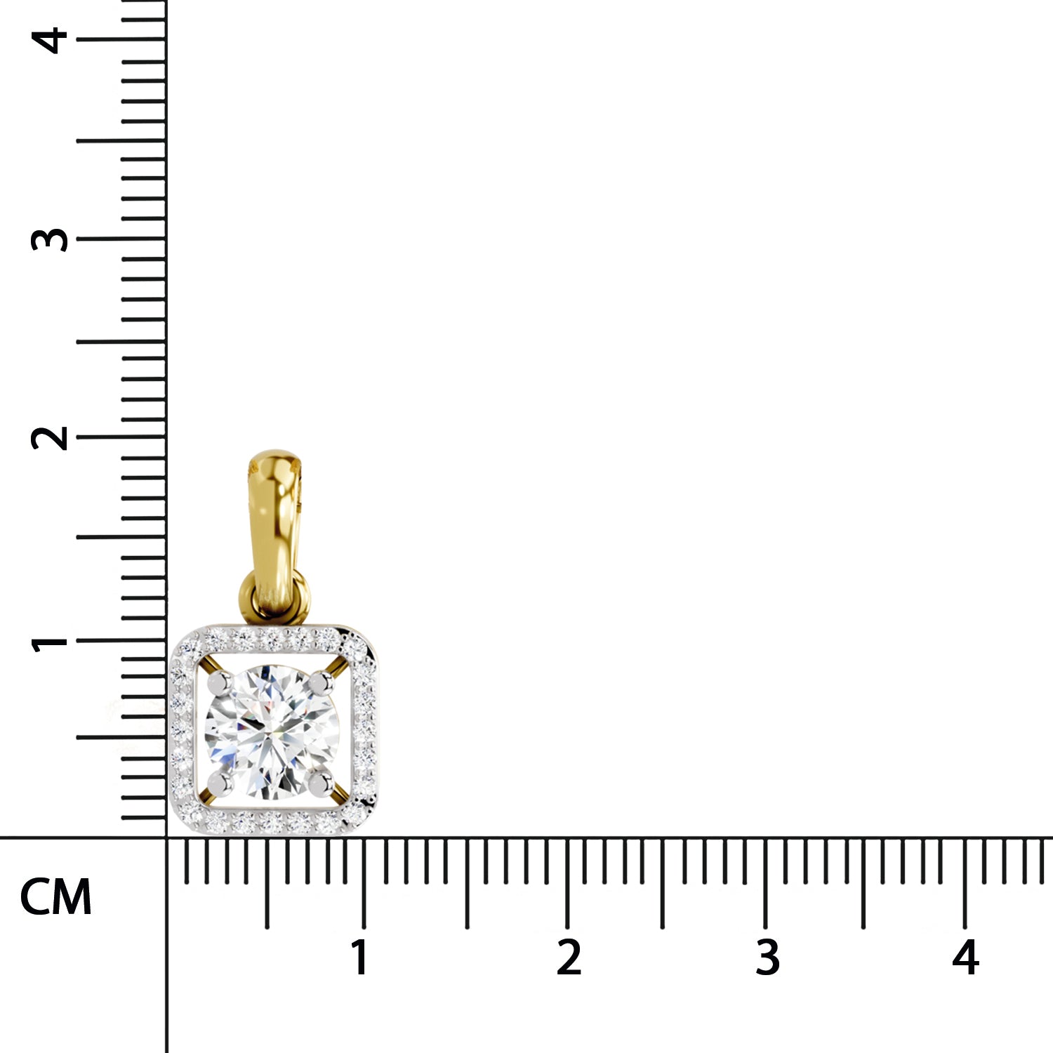 Majestic Round Halo Diamond Pendant