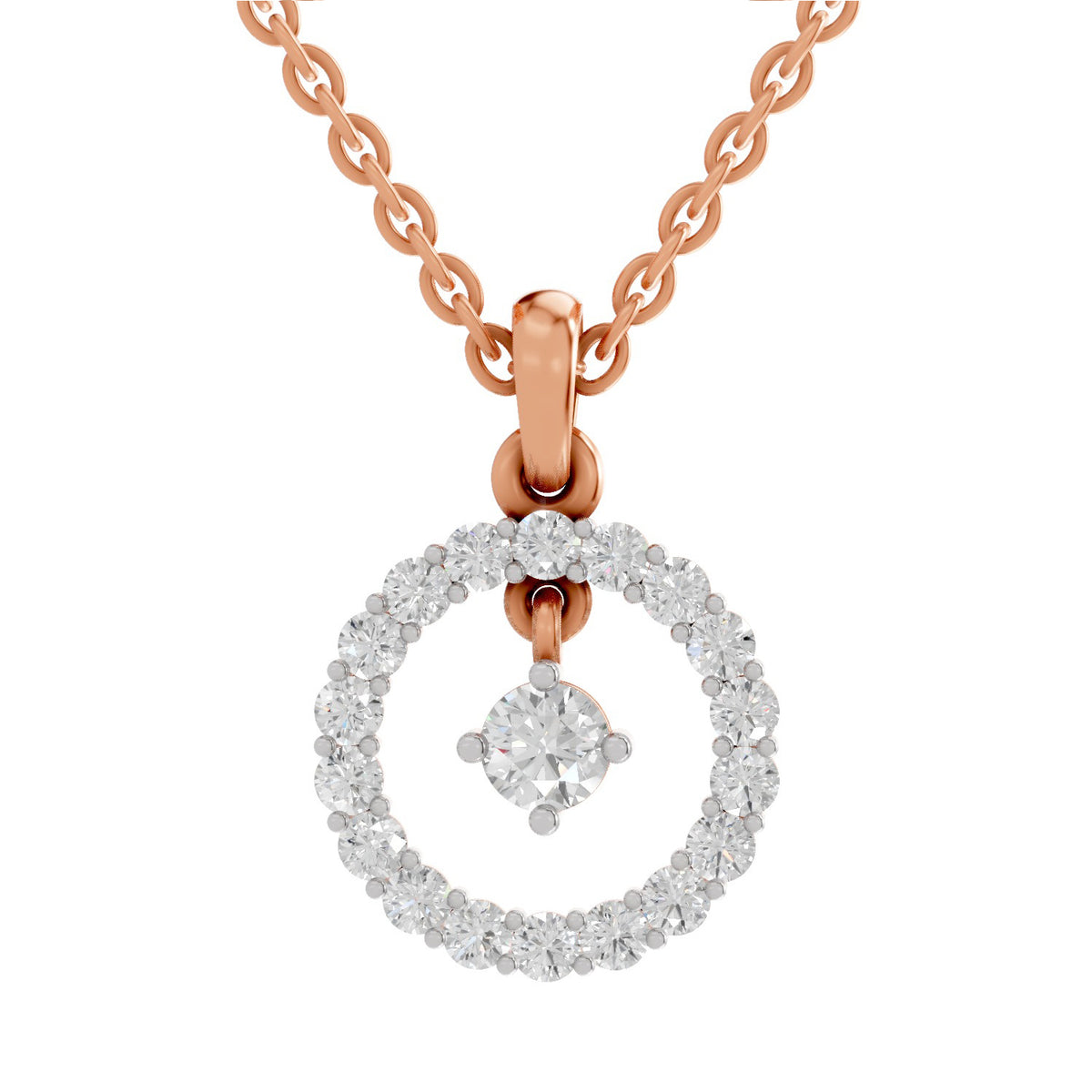 Timeless Round Circle Diamond Pendant