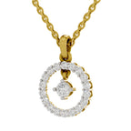 0.79 Carat Round Circle Pendant 14K - Rose Gold