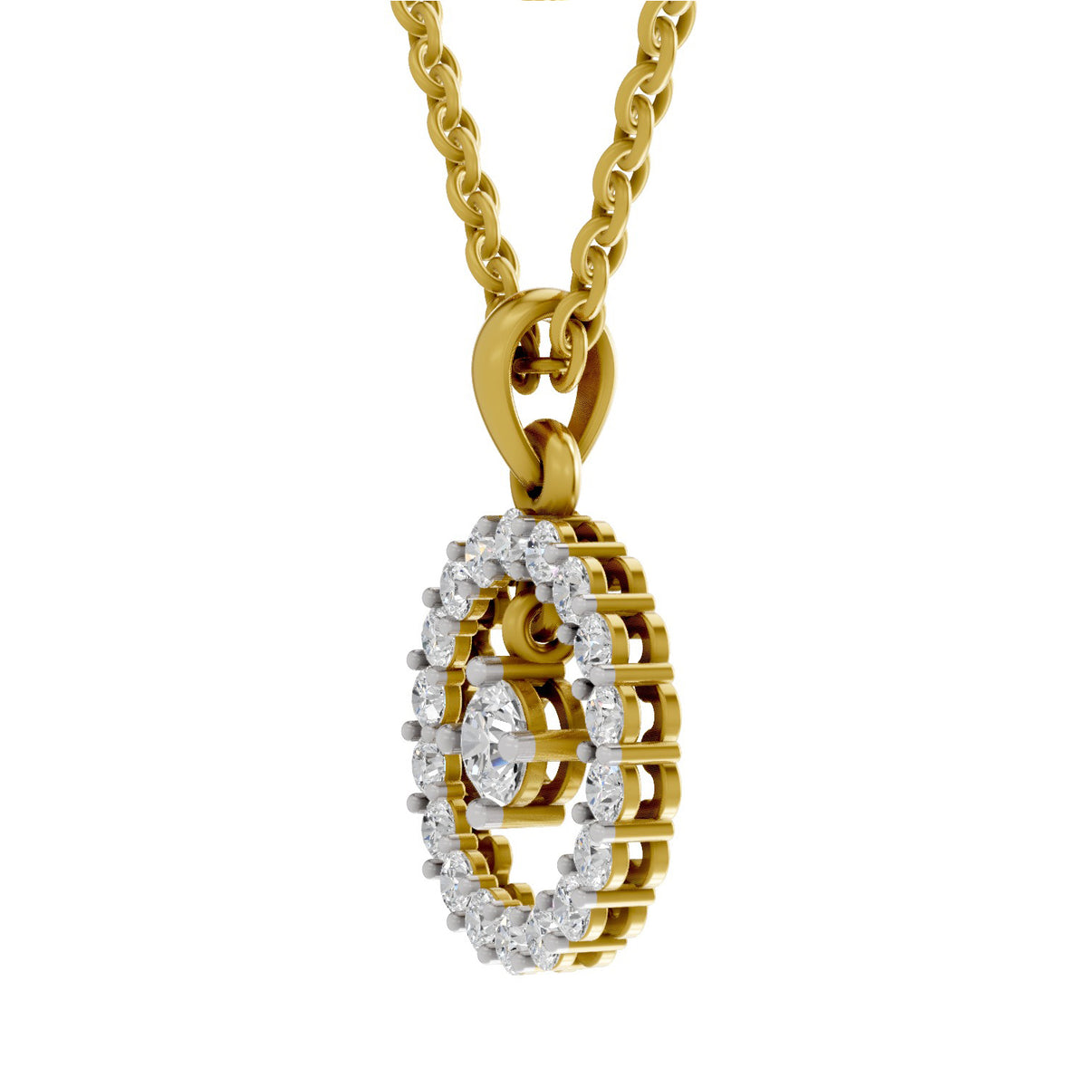 Timeless Round Circle Diamond Pendant