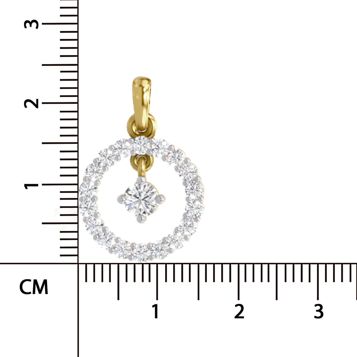 Timeless Round Circle Diamond Pendant