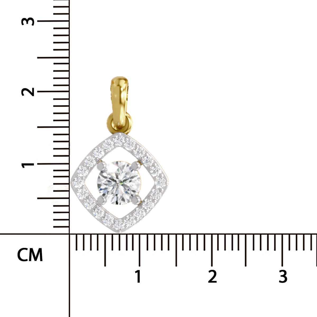 Brilliant Square Diamond Pendant