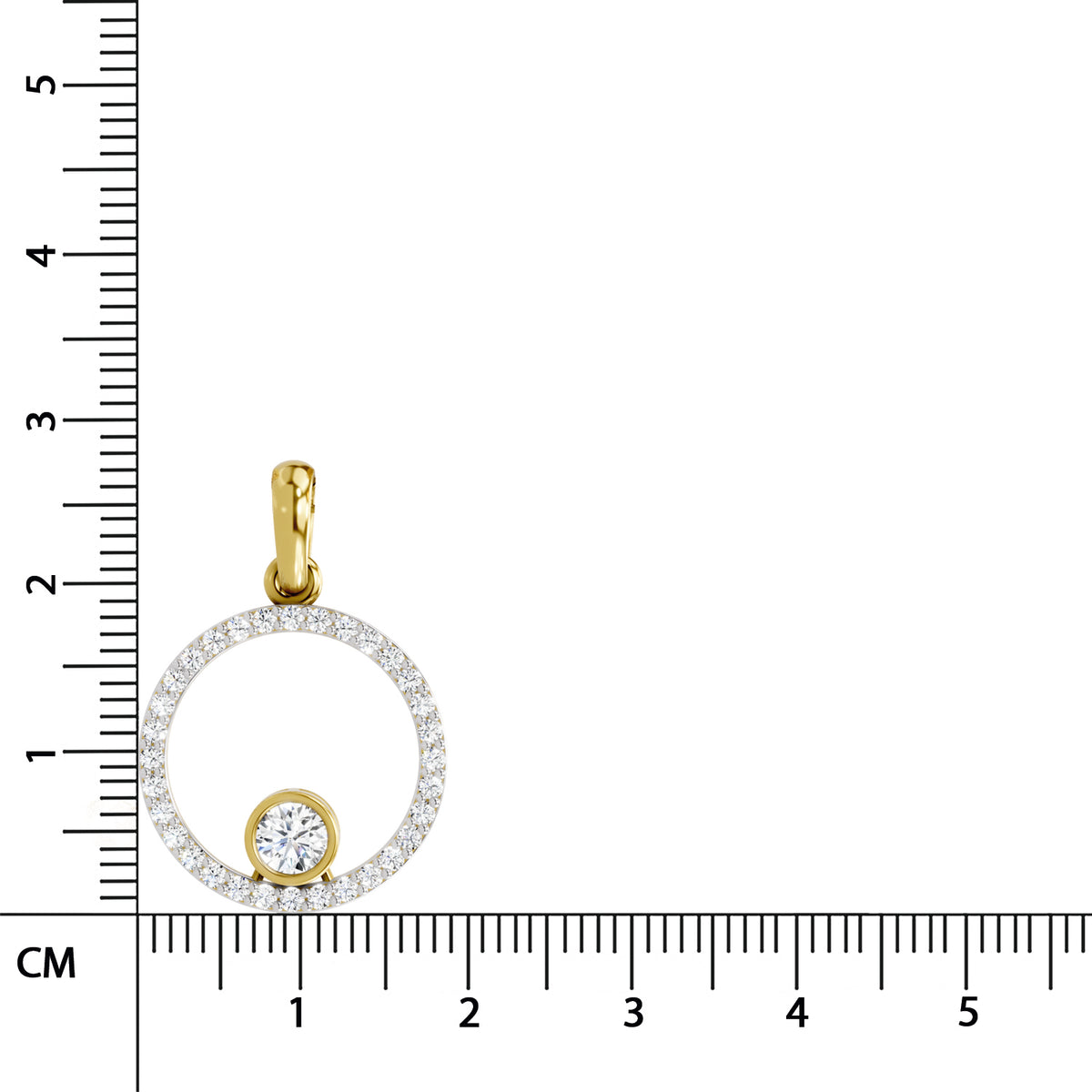 Stunning Circle Diamond Pendant