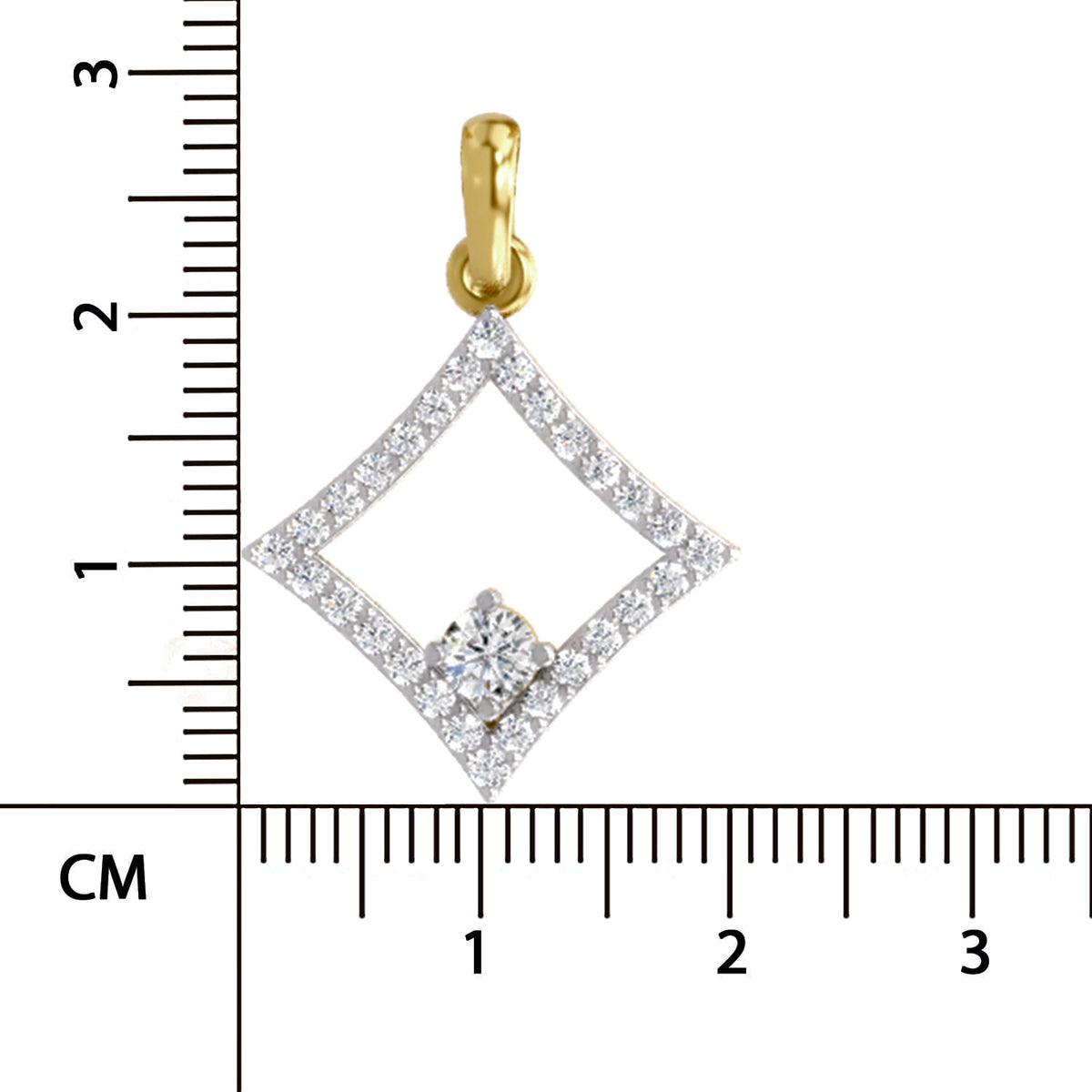 Elegant Square Diamond Pendant