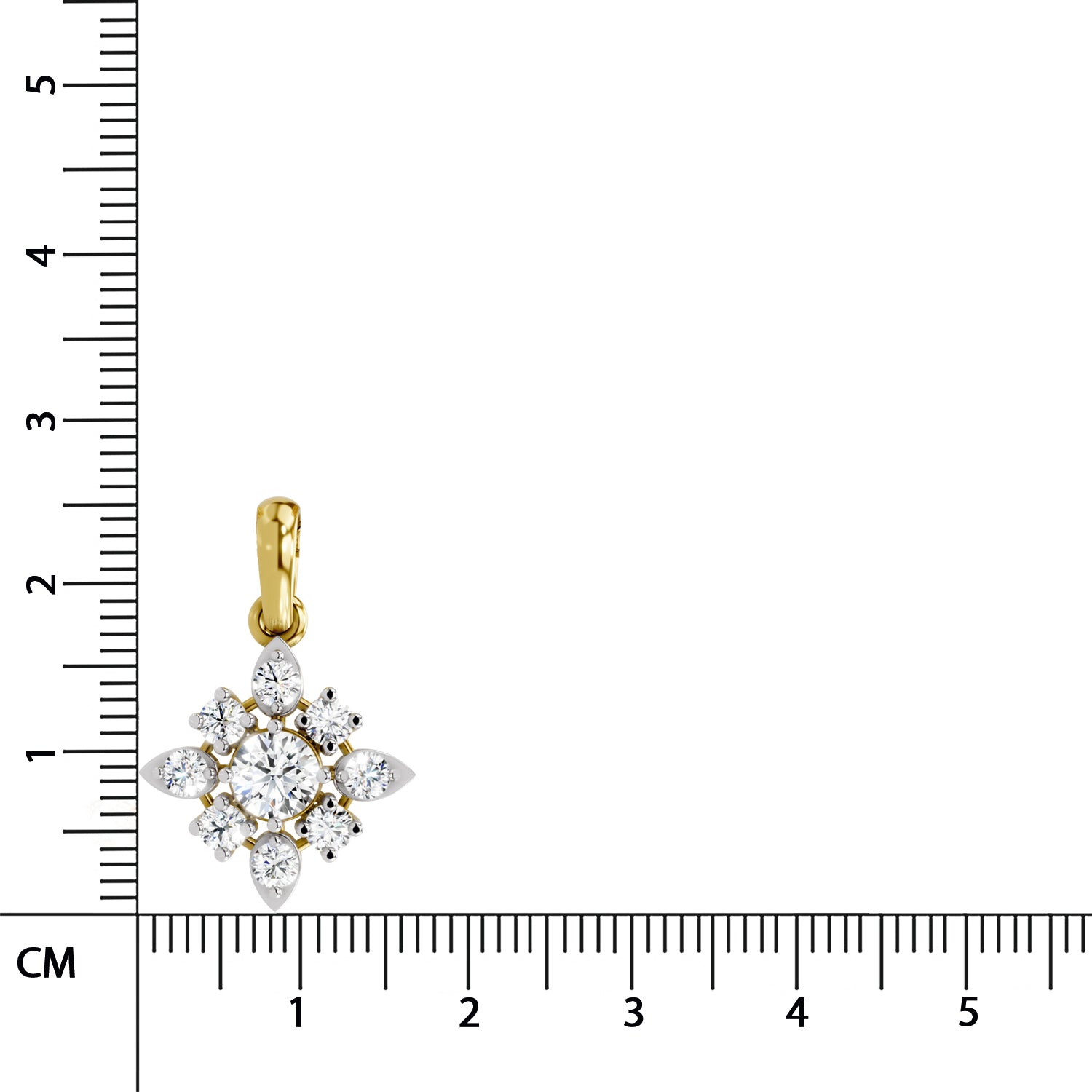 Luminous Round Floral Diamond Pendant