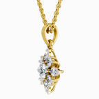 1.12 Carat Round Flower Pendant 14K